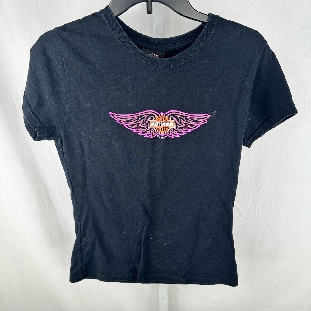 Harley Davidson Women’s Black Motorcycle Shirt Cancun Mexico Size M